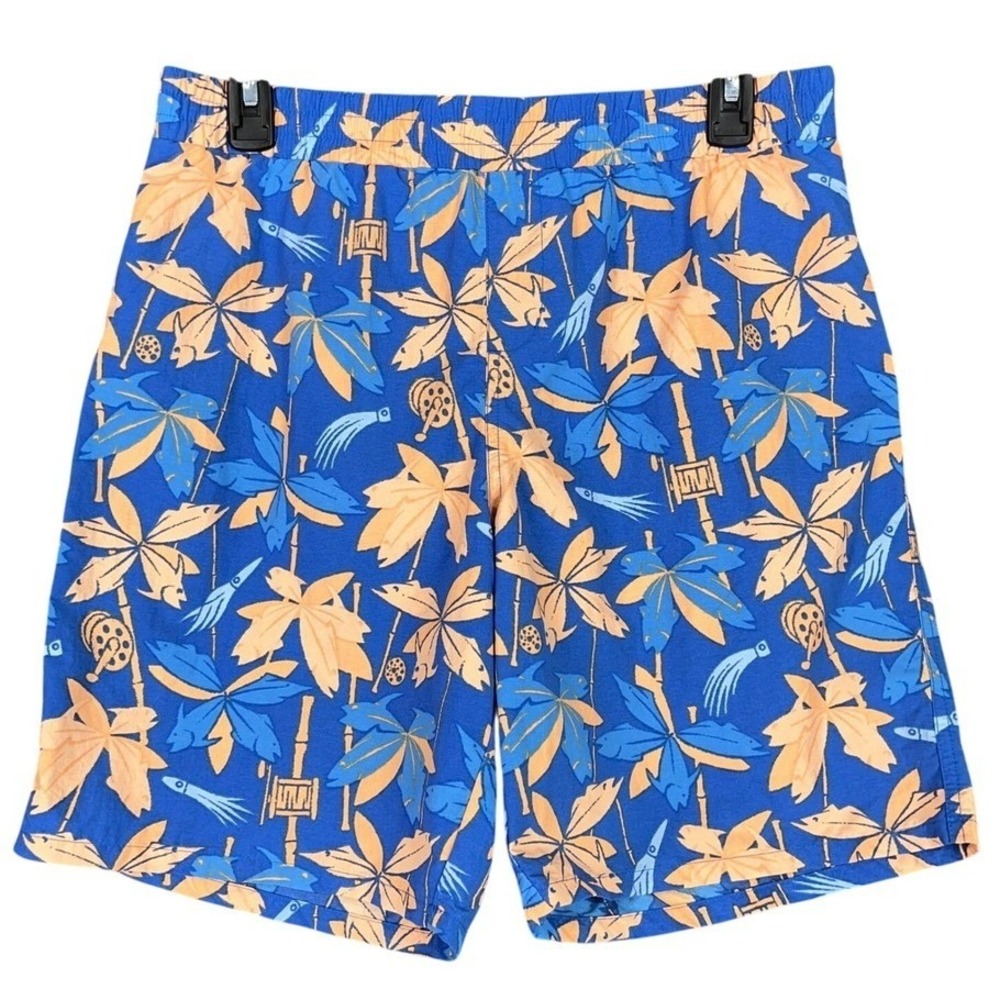 Columbia PFG Backcast Swim Trunks Blue Tropical Fish Bamboo Print XL 18 20 Boys
